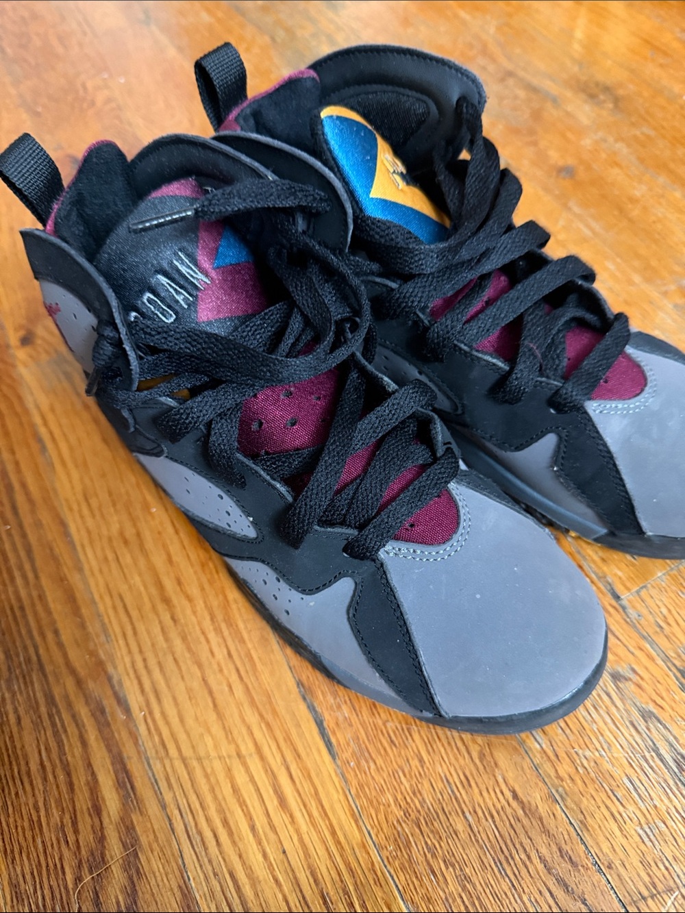 Jordan Kids' Basketball Sneakers - Gray, Black & Maroon